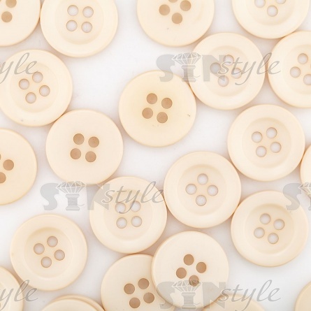 Пуговица пластиковая на четыре прокола, молочная, 40L фото 4