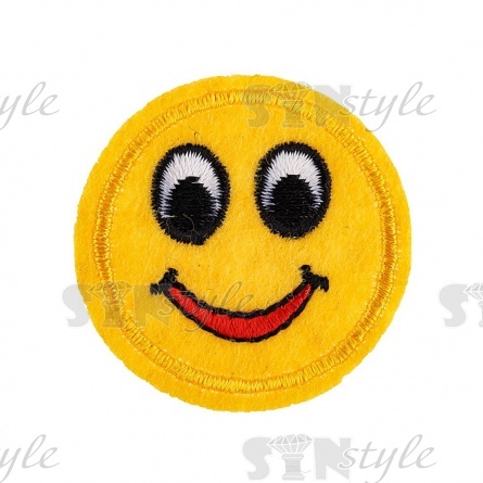 Термоаппликация "Смайлик", размер 36х36 мм фото 1