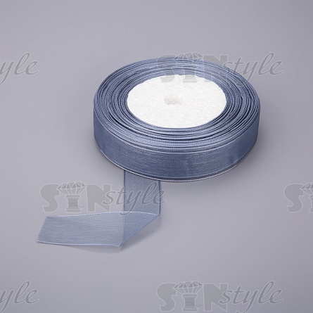 Декоративная лента капроновая, ширина 20 мм, намотка 36 ярдов, цвет серый фото 1