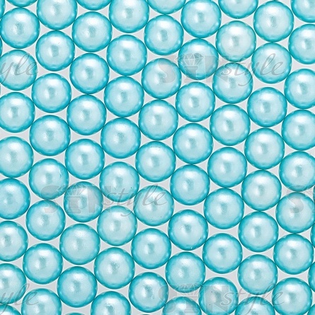 Бусины под жемчуг прибивные, размер 6 мм, цвет бирюзовый, вес 500г  фото 2