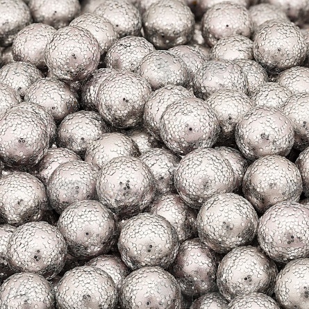 Бусины под жемчуг прибивные с серебряным напылением, размер 5 мм, цвет серый, вес 500 г  фото 3