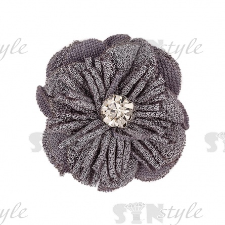 Цветочки декоративные, цвет серый, размер 35 мм фото 1