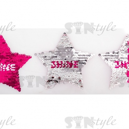 Аппликации пайетки, размер 115х105 мм, рулон 82шт фото 2