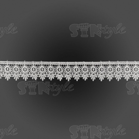 Кружево ажурное, ширина 55 мм, цвет белый, намотка 15 ярдов фото 4