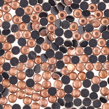 Стразы термоклеевые стеклянные SS10, форма круг, цвет персиковый (923) фото 2