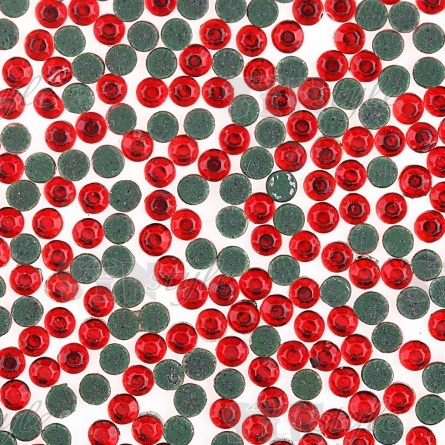 Стразы термоклеевые акриловые SS10, цвет красный, 500 гр/уп фото 3