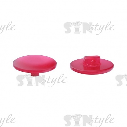 Пуговица пластиковая на ножке, розовая перламутровая, 32L фото 2