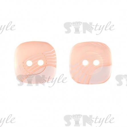 Пуговица пластиковая на два прокола, размер 20L, цвет №10 (персиковый) фото 1