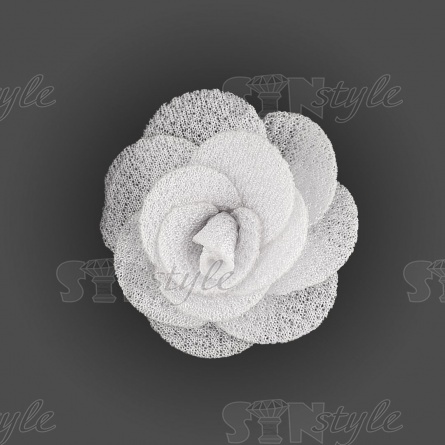 Цветочки декоративные, цвет белый, размер 40 мм, фото 1