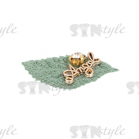 Аппликация 3D "Листочек", цвет зеленый, размер 33х20 мм фото 2