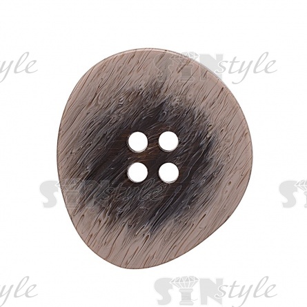 Пуговица пластиковая на четыре прокола, размер 54L, цвет серый с эффектом потёртости фото 2