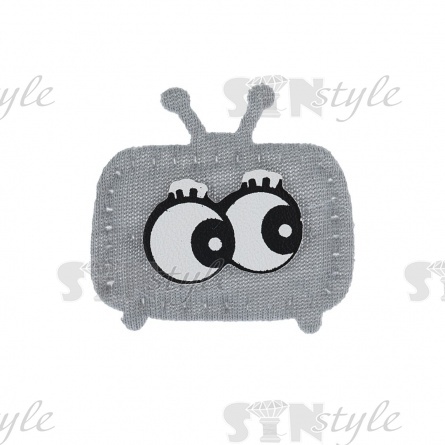 Аппликация 3D, цвет серый, размер 35х30 мм фото 1