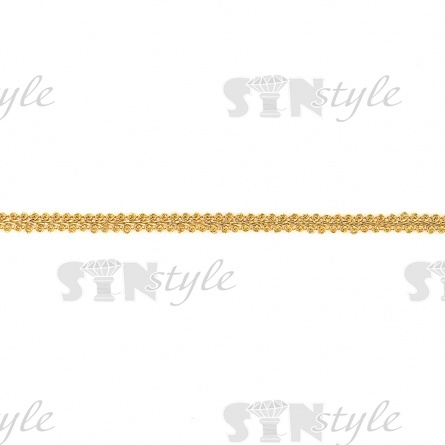 Тесьма отделочная металлизированная, ширина 11 мм, цвет золотой, намотка 15 ярдов фото 2