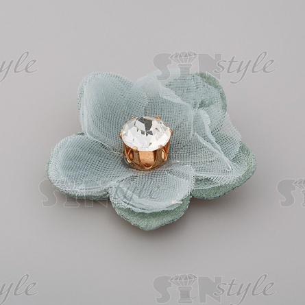 Цветочки декоративные, цвет серый, размер 45 мм, фото 2