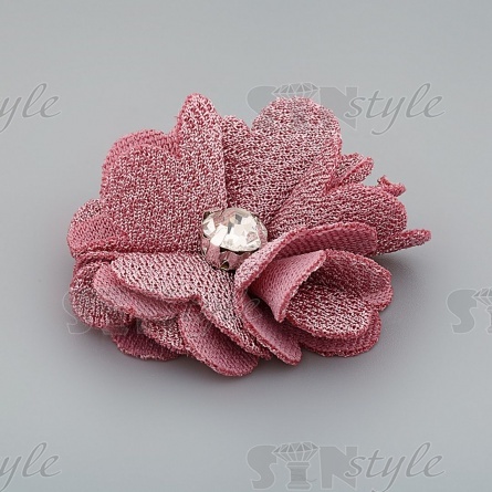 Цветочки декоративные, цвет пурпурный, размер 40 мм, фото 2