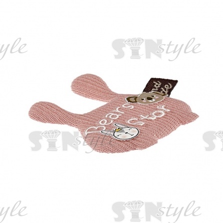 Аппликация 3D "Зайчик", цвет грязно-розовый, размер 40х45 мм фото 2