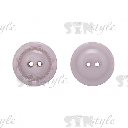 Пуговица пластиковая на два прокола, размер 48L, цвет серый фото 1