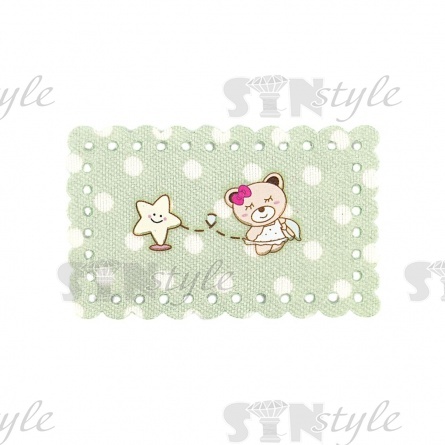 Аппликация 3D "Рамка", цвет мятный, размер 50х30 мм фото 1