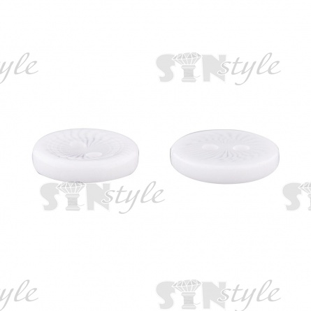 Пуговица пластиковая на два прокола, цвет белый, 20L фото 3