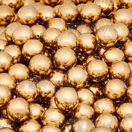 Бусины под жемчуг прибивные, размер 5 мм, цвет золотой, вес 500 г  фото 3