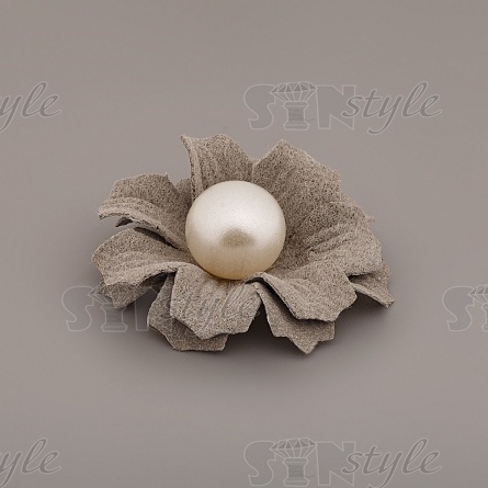 Цветочки декоративные, цвет серый, размер 35 мм, фото 2