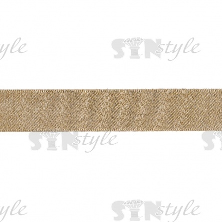 Лента декоративная двухсторонняя, ширина 20 мм, цвет золотой, намотка 100 ярдов фото 3