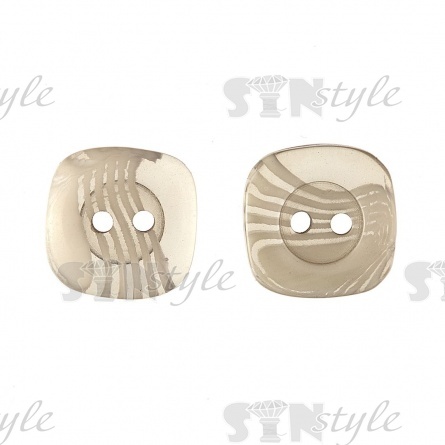 Пуговица пластиковая на два прокола, размер 20L, цвет №12 (серый) фото 1