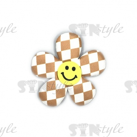 Аппликация 3D "Цветочек", цвет капучино, диаметр 60 мм фото 1