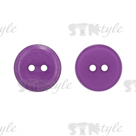 Пуговица пластиковая на два прокола, 20L, цвет сирень фото 1