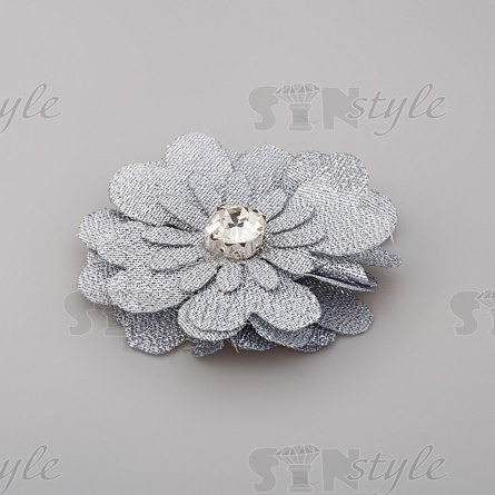 Цветочки декоративные, цвет серый, размер 40 мм,  фото 2