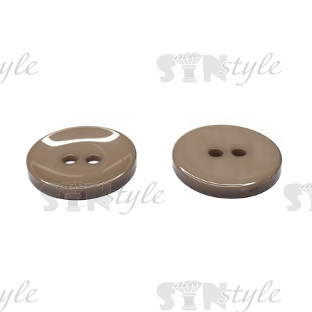 Пуговица пластиковая на два прокола, размер 44L, цвет капучино фото 2