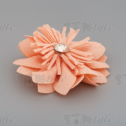 Цветочки декоративные, цвет персиковый, размер 45 мм,  фото 2