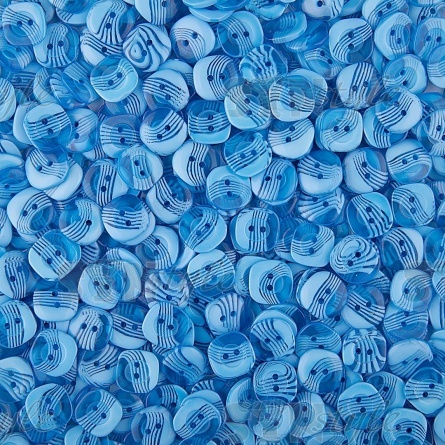 Пуговица пластиковая на два прокола, размер 20L, цвет №9 (голубой) фото 3