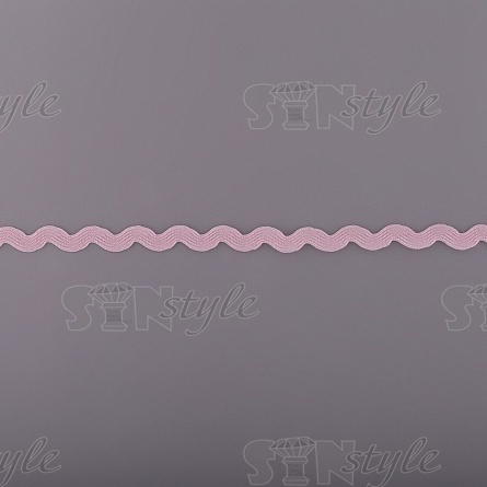 Декоративная тесьма вьюнок, ширина 8 мм, намотка 15 ярдов, цвет розовый (№04) фото 2