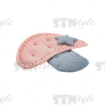 Аппликация 3D "Грибок", цвет серый+грязно-розовый, размер 35х30 мм фото 2