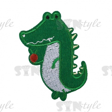 Термоаппликация "Крокодил", размер 38х62 мм фото 1