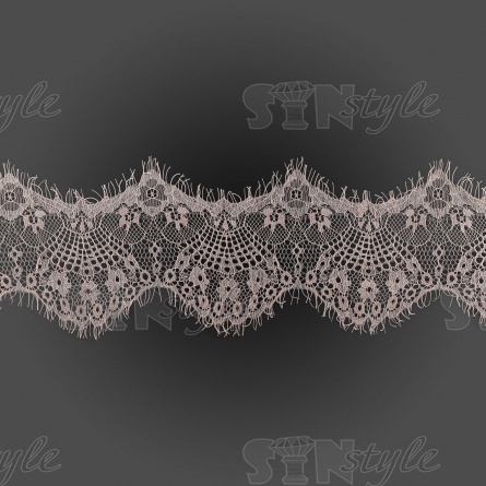 Кружево "Французское", ширина 115 мм, цвет персиковый, длина 3 метра фото 2