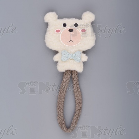 Аппликация 3D "Мишка", цвет шампань, размер 40х95 мм фото 2