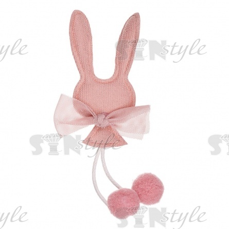 Аппликация "Зайчик", цвет персиковый, размер 35х95 мм фото 1
