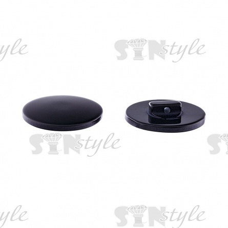 Пуговица пластиковая на ножке, черная, 32L фото 2