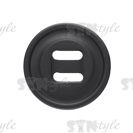 Пуговица пластиковая на два прокола, черная, 40L фото 2