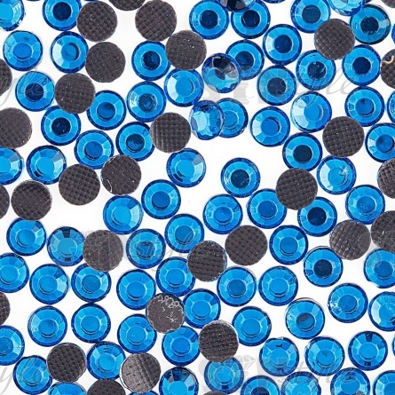 Стразы термоклеевые акриловые SS16, цвет синий, 20160 шт фото 3