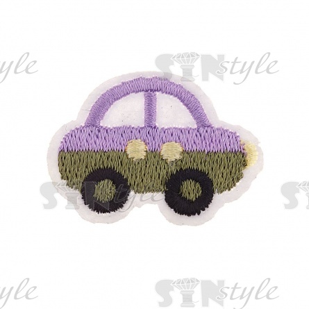 Термоаппликация "Машинка", размер 35х25 мм, цвет фиолетовый фото 1