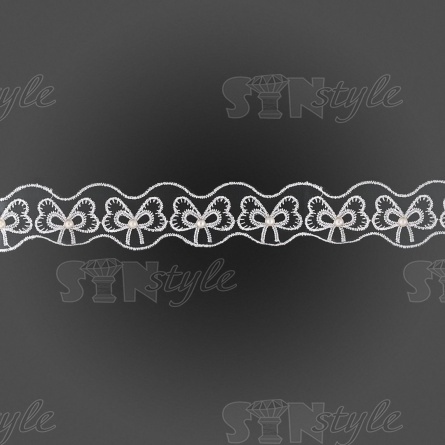 Цветочки из капроновой ленты, ширина 40 мм, намотка 20 ярдов, цвет белый (№7) фото 3