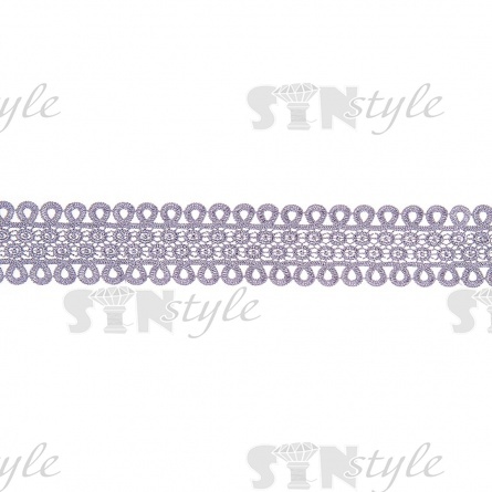 Кружево ажурное, нежная цветочная гирлянда с резным краем в виде петелек, ширина  60 мм, цвет зеленый, намотка 10 ярдов  фото 2