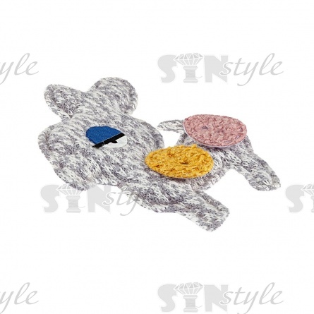 Аппликация 3D "Оленёнок", цвет серый, размер 37х50 мм фото 2