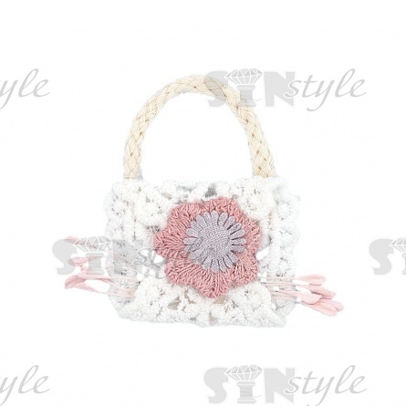 Аппликация 3D "Сумочка", цвет белый, размер 45х50 мм фото 1