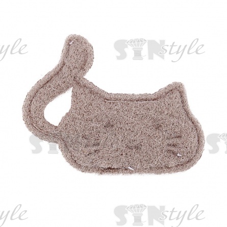 Аппликация 3D "Котик", цвет серый, размер 35х27 мм фото 1