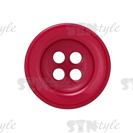 Пуговица пластиковая на четыре прокола, грязно-розовая, 40L фото 2