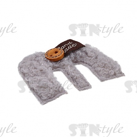 Аппликация 3D "Фонтанчик", цвет серый, размер 50х40 мм фото 2